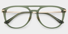 Isabelle Aviator Green mixed Glasses