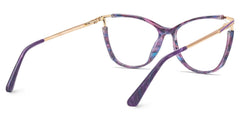 Yomary Cat eye Purple-Tortoise mixed Glasses