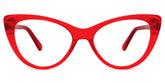 Charis Cat eye Red acetate Glasses