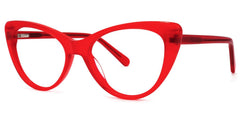 Charis Cat eye Red acetate Glasses