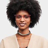 Freya Square Pink acetate Glasses
