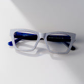 Cecilia Rectangle Blue acetate Glasses