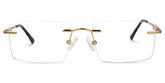 Cetina Rectangle Gold metal Glasses