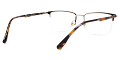 Simms Square Black metal Glasses