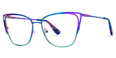 Winters Cat eye Iridescent metal Glasses