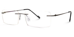 Rogers Rectangle Black metal Glasses