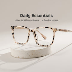 Zoe Square Tortoise acetate Glasses