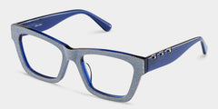 Cecilia Rectangle Blue acetate Glasses