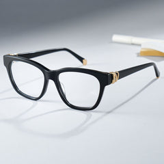 Julian Square Black acetate Glasses