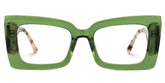 Mitia Rectangle Green acetate Glasses