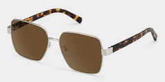 Sahara Square Brown metal Glasses