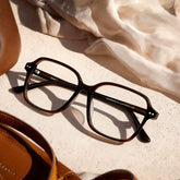 Clementine Square Brown acetate Glasses