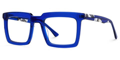 Leblanc Rectangle Blue acetate Glasses