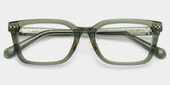 Remy Rectangle Green acetate Glasses