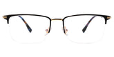 Simms Square Black metal Glasses