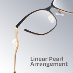 Aria Butterfly Black metal Glasses