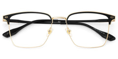 Dawson Rectangle Black Gold metal Glasses