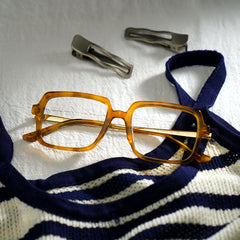 Beatrice Rectangle Yellow mixed Glasses