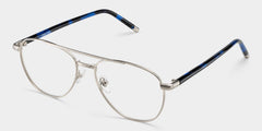 Calvin Aviator Silver metal Glasses