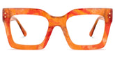 Agaton Square Orange acetate Glasses