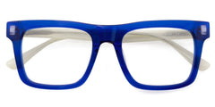 Matthews Square Blue acetate Glasses