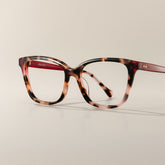 Lena Square Pink Tortoise acetate Glasses