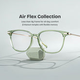 Florence Rectangle Green acetate Glasses