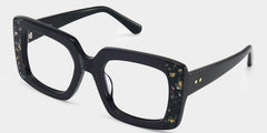 Sable Square Black acetate Glasses