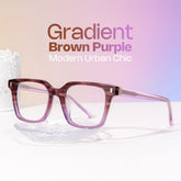Pagel Rectangle Puple acetate Glasses