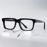 Larsen Rectangle Black acetate Glasses
