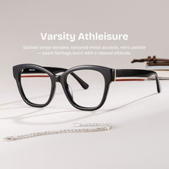 Everest Butterfly Black acetate Glasses
