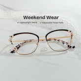 Mariana Rectangle Black metal Glasses