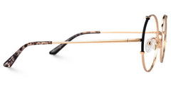 Rindy Round Black metal Glasses