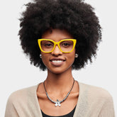 Julius Butterfly Yellow acetate Glasses