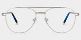 Calvin Aviator Silver metal Glasses
