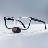 Benguie Square Black Clear acetate Glasses