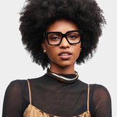 Caius Square Black acetate Glasses