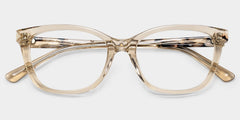 Cassia Rectangle Beige acetate Glasses