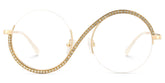 Jaila Round Gold metal Glasses