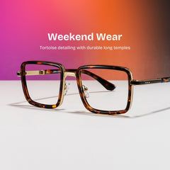Hunter Square Tortoise mixed Glasses