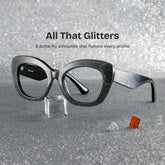 Mireille Butterfly Black acetate Glasses