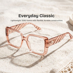 Maya Square Clear Brown TR90 Glasses