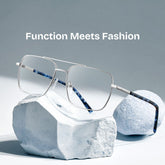 Iris Aviator Silver metal Glasses