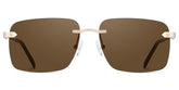 Rey Rectangle Gold Metal Glasses