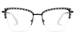 Caporella Cat eye Black metal Glasses