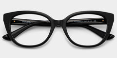 Charlotte Cat eye Black acetate Glasses