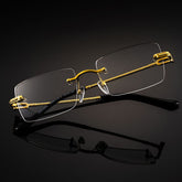 Peavy Rectangle Gold metal Glasses