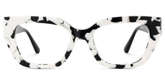 Flare Rectangle Cow Print acetate Glasses