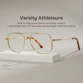 Poppy Aviator Gold metal Glasses