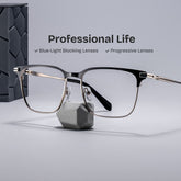 Marshall Browline Grey Silver metal Glasses